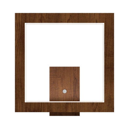 Frame LED Wall Light in Imbuia (Square).
