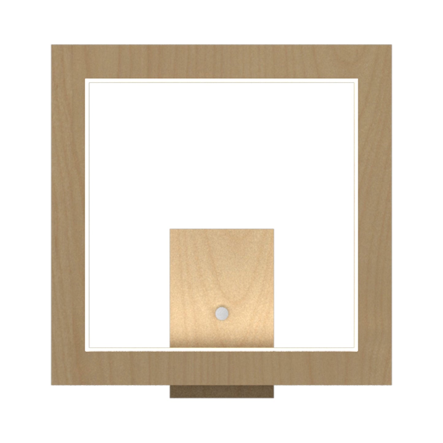 Frame LED Wall Light in Maple (Square).