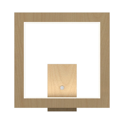 Frame LED Wall Light in Maple (Square).