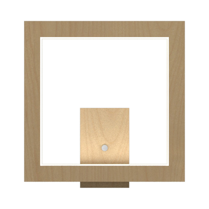 Frame LED Wall Light in Maple (Square).