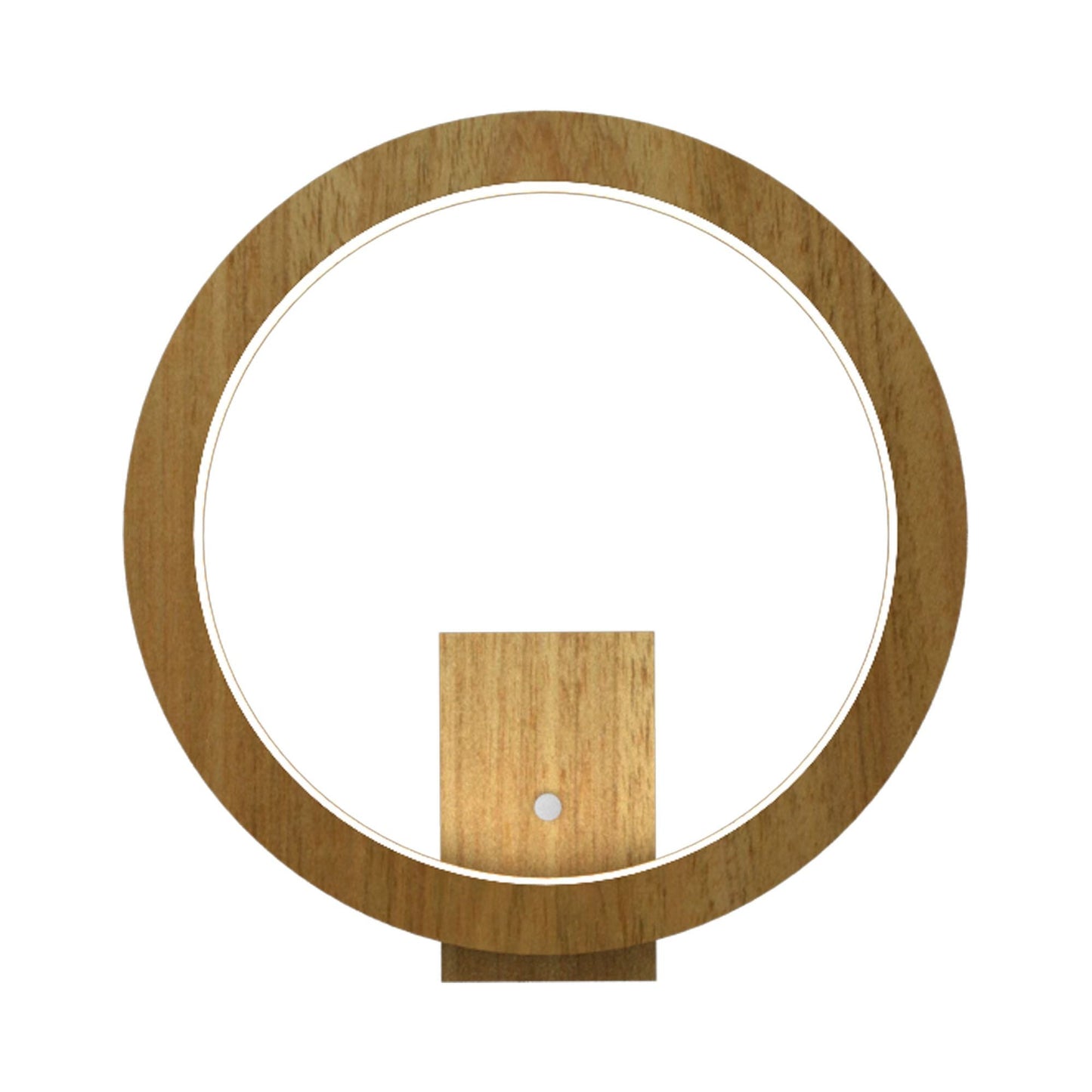 Frame LED Wall Light in Louro Freijó (Round).