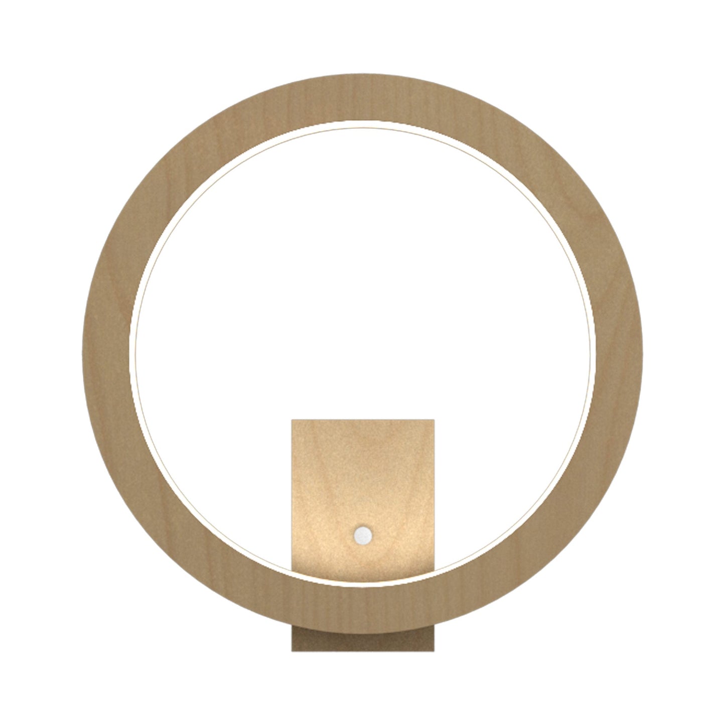 Frame LED Wall Light in Maple (Round).