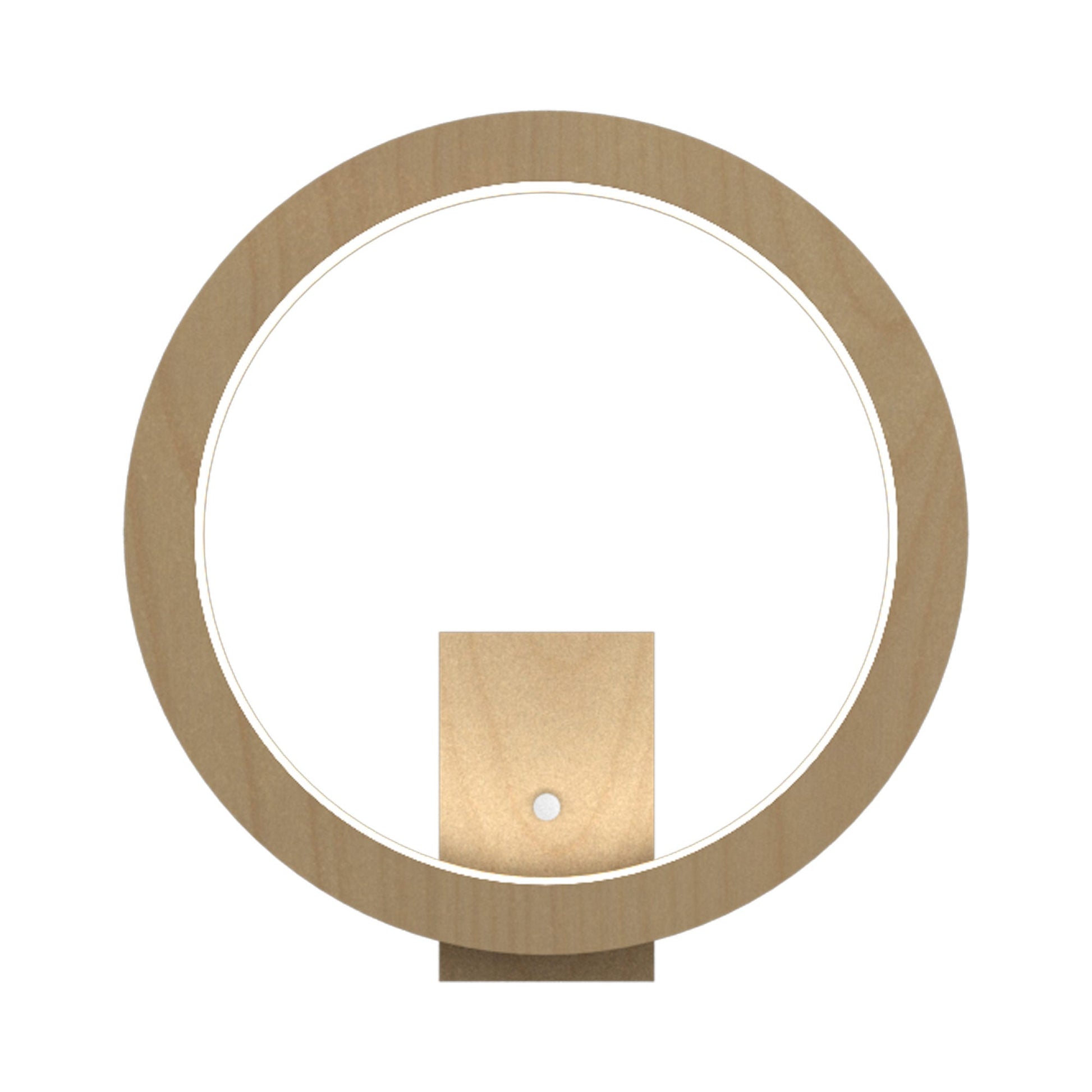 Frame LED Wall Light in Maple (Round).