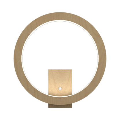Frame LED Wall Light in Maple (Round).