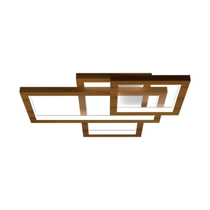 Frame Square LED Ceiling / Wall Light in Teak (Large).