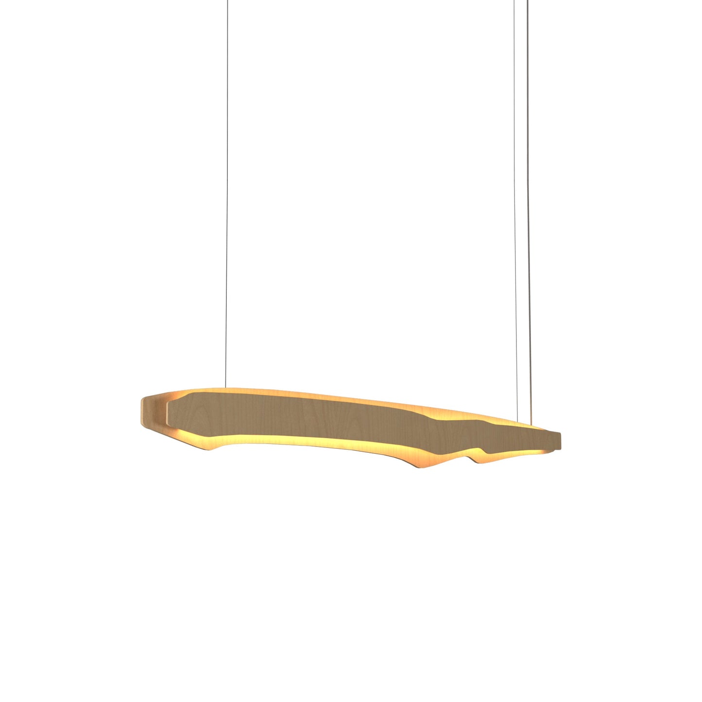 Horizon LED Linear Pendant Light in Maple (39.37-Inch).