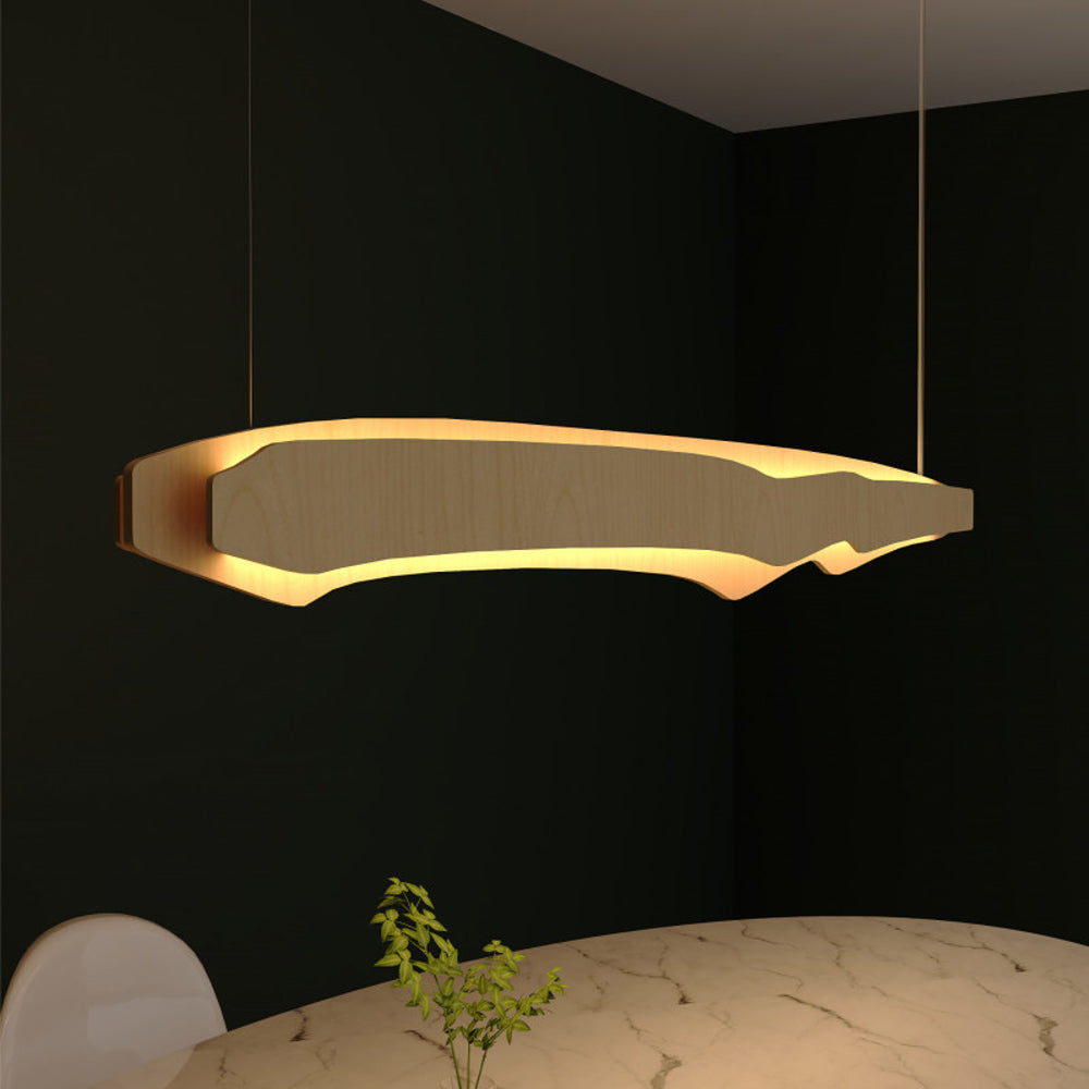 Horizon LED Linear Pendant Light in living room.