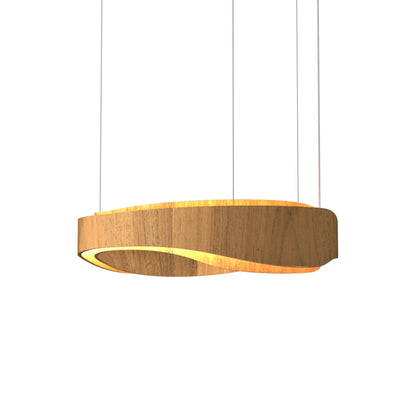 Horizon LED Pendant Light in Louro Freijó (31.5-Inch).
