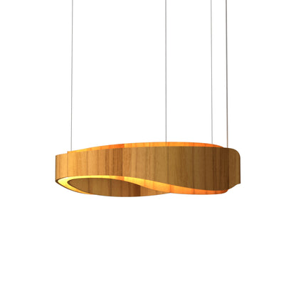 Horizon LED Pendant Light in Teak (31.5-Inch).