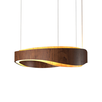 Horizon LED Pendant Light in Imbuia (39.37-Inch).