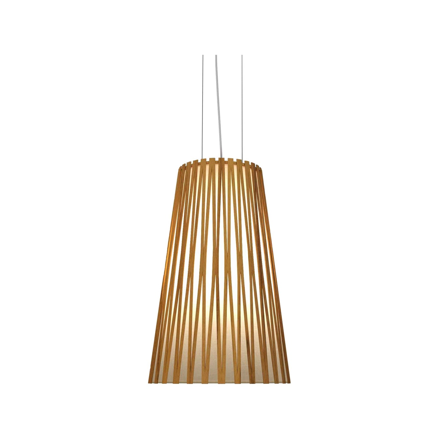 Living Hinges Pendant Light in Teak (Medium).