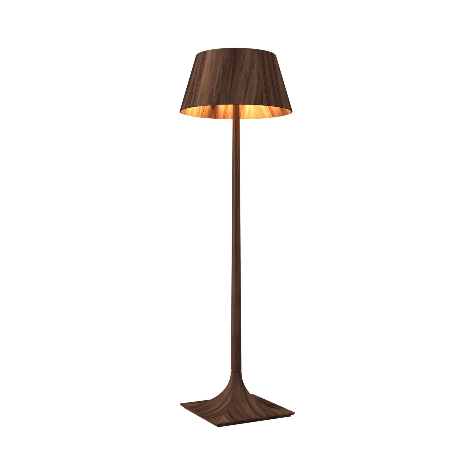 Nostalgia Floor Lamp in American Walnut.