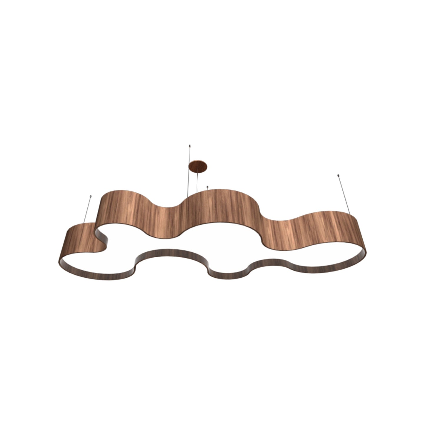 Organico LED Pendant Light in American Walnut (59.06-Inch).