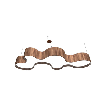 Organico LED Pendant Light in American Walnut (59.06-Inch).