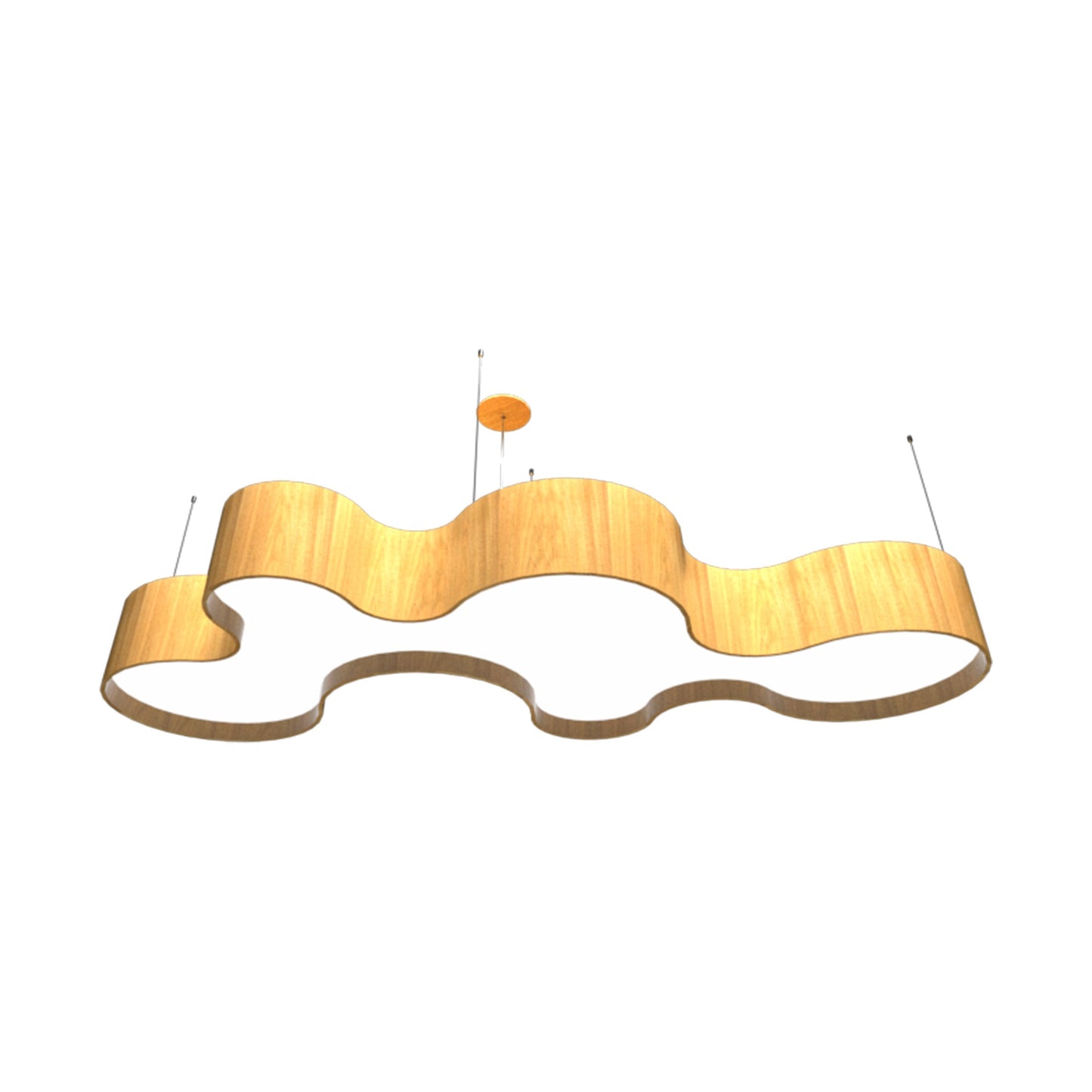 Organico LED Pendant Light in Louro Freijó (78.74-Inch).