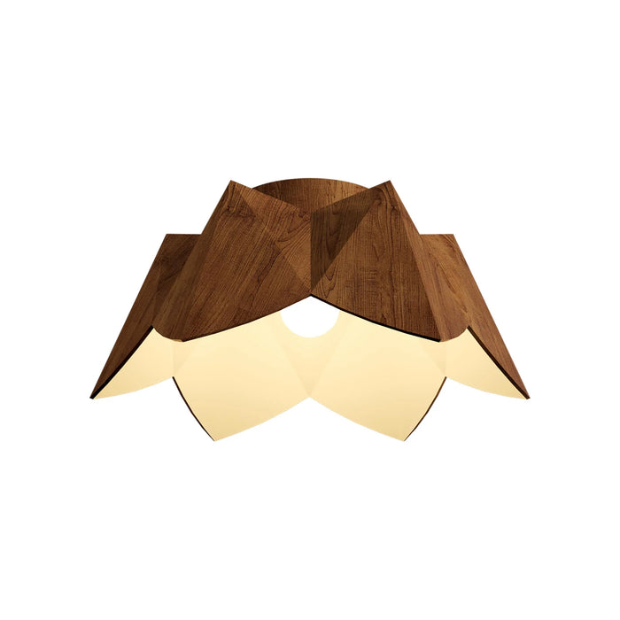 Physalis Flush Mount Ceiling Light in Imbuia (Small).