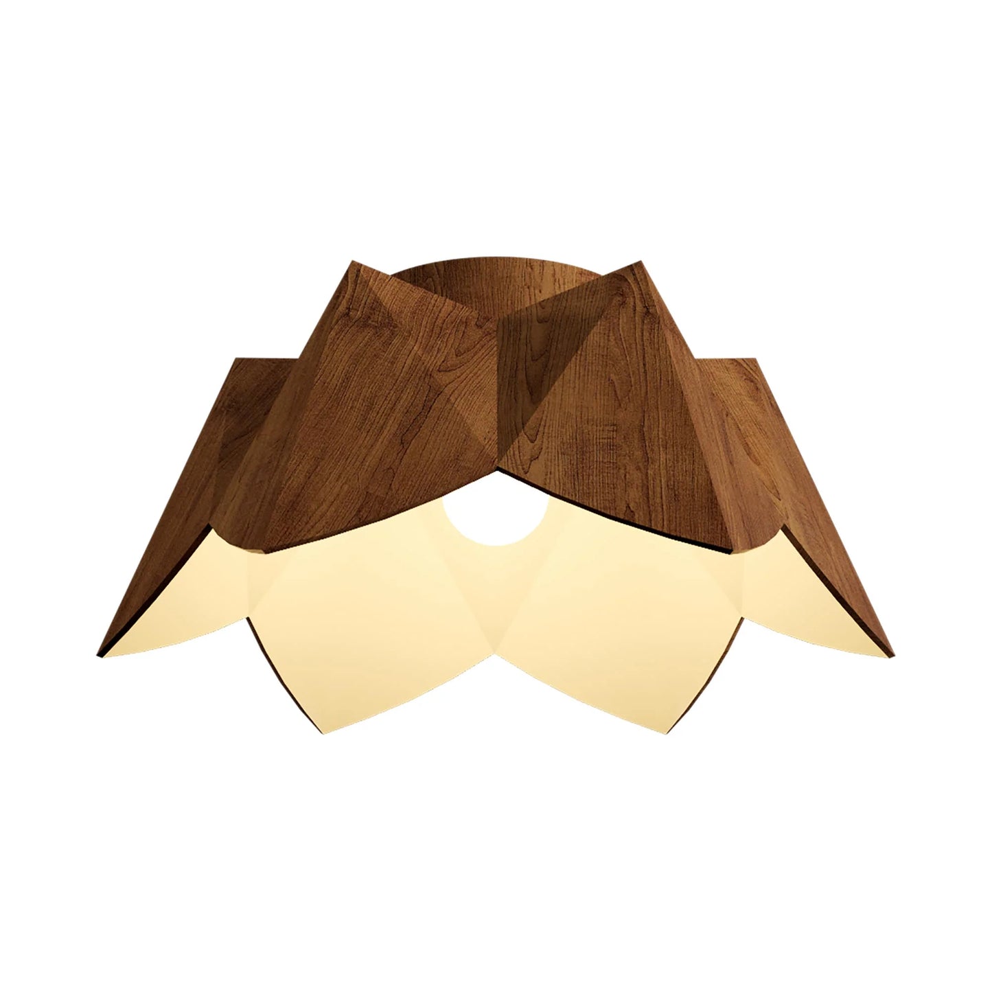 Physalis Flush Mount Ceiling Light in Imbuia (Large).
