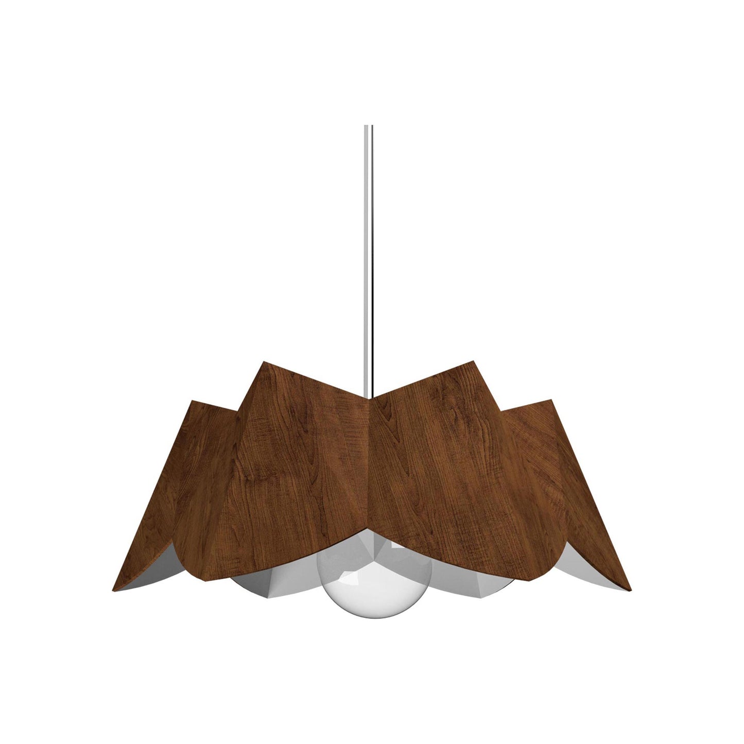 Physalis Pendant Light in Imbuia (Medium).