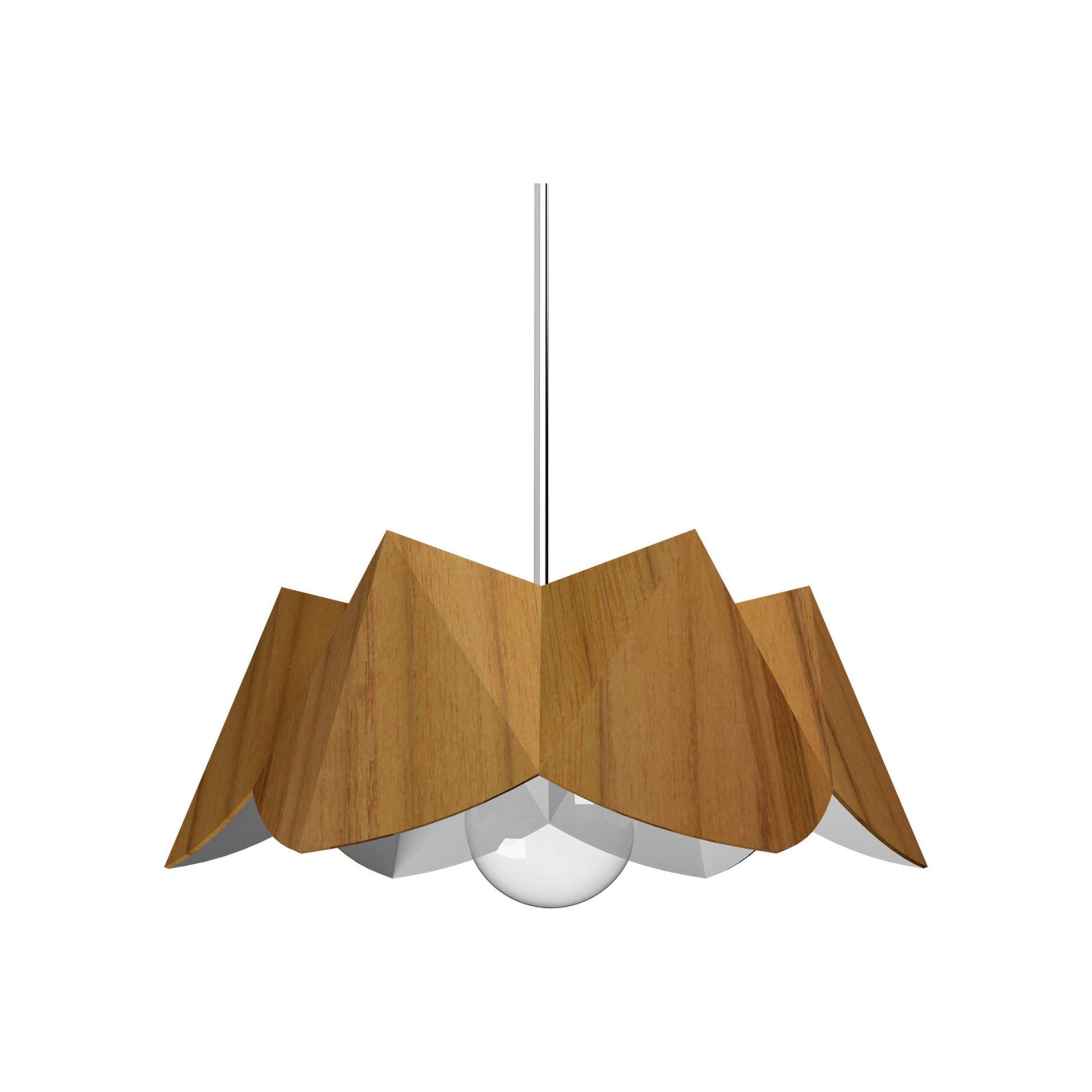 Physalis Pendant Light in Teak (Medium).