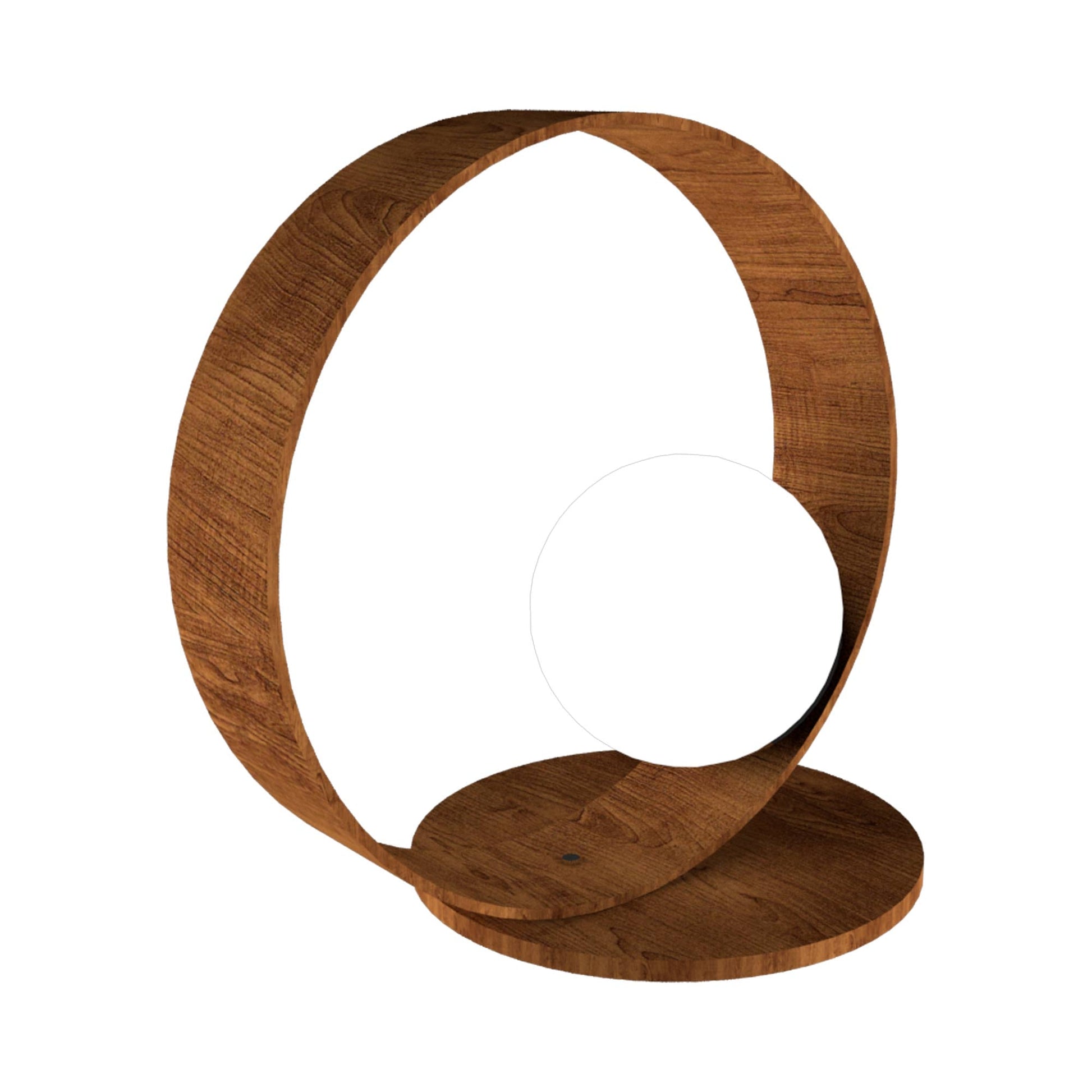 Sfera 141 Hoop Table Lamp in Imbuia.