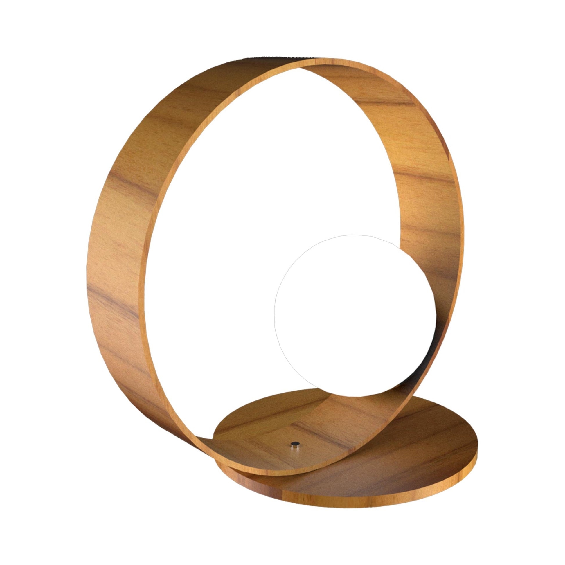 Sfera 141 Hoop Table Lamp in Teak.