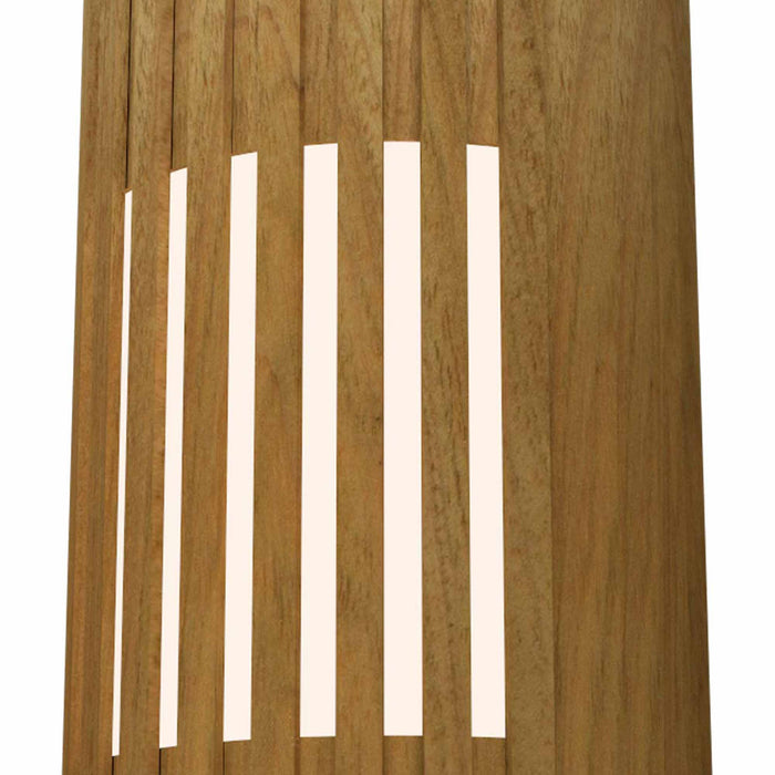 Slatted Curved Wall Light in Detail.