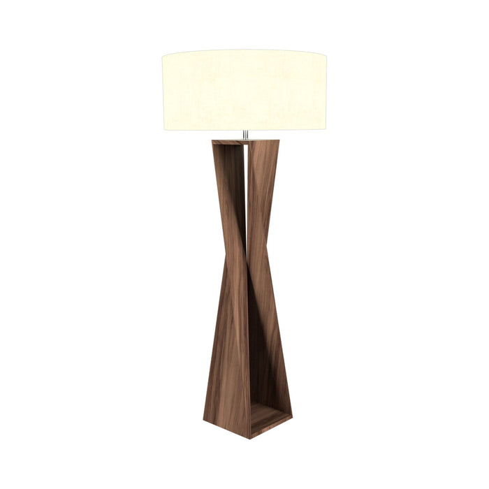 Spin Floor Lamp in American Walnut.