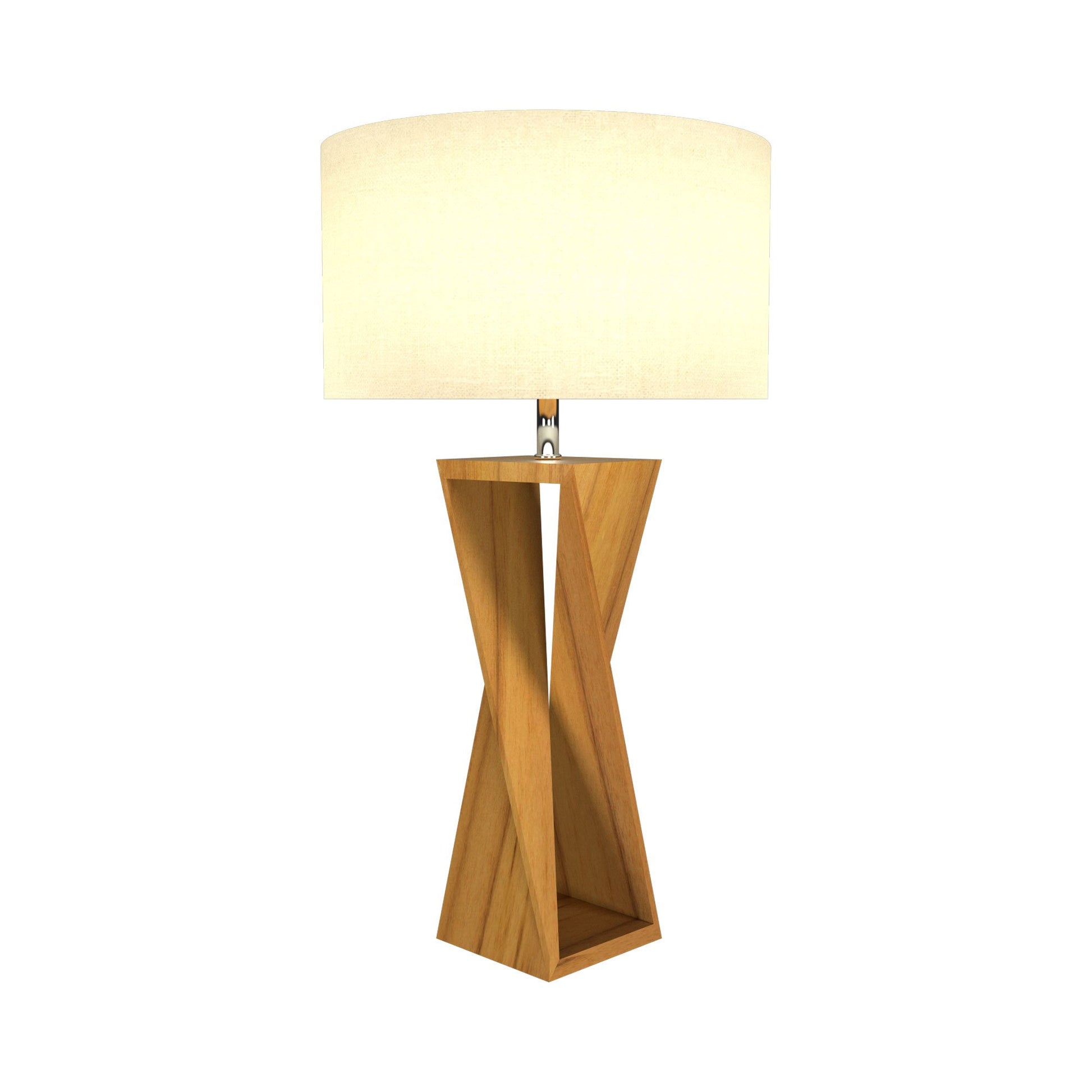 Spin Table Lamp in Teak.