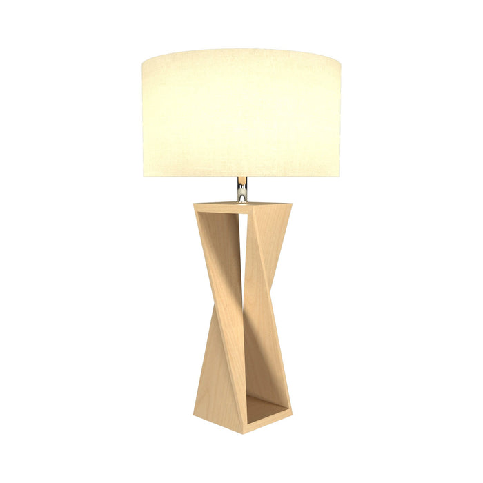 Spin Table Lamp in Maple.
