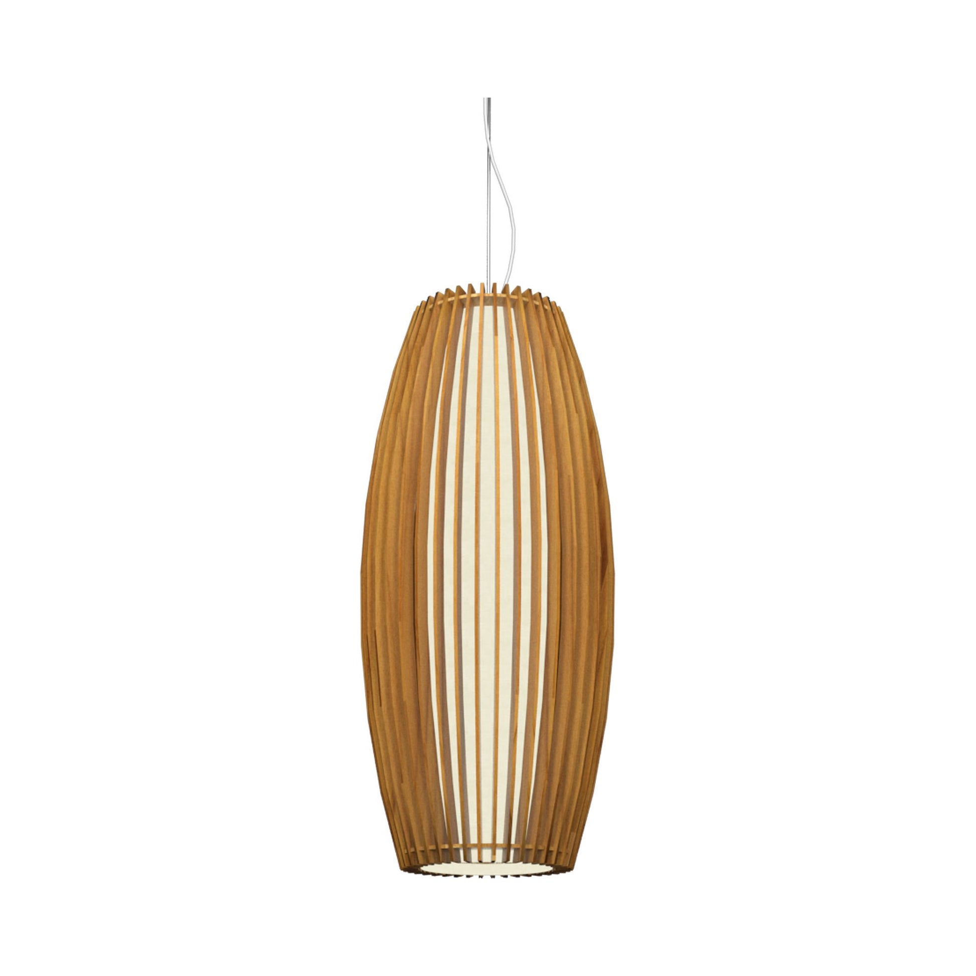 Stecche Di Legno Barrel Pendant Light in Teak.