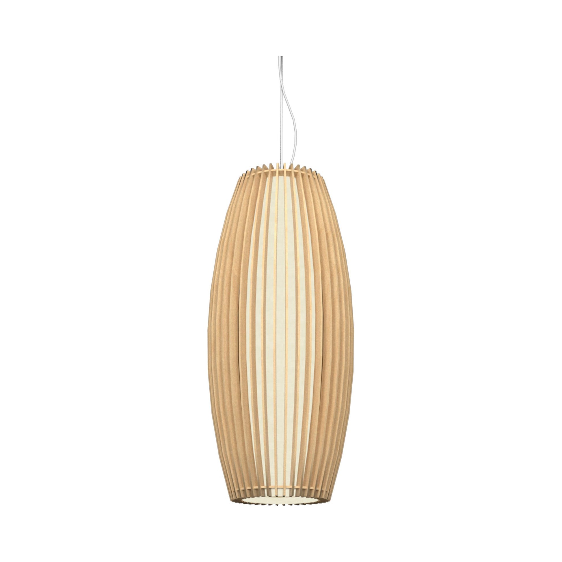 Stecche Di Legno Barrel Pendant Light in Maple.