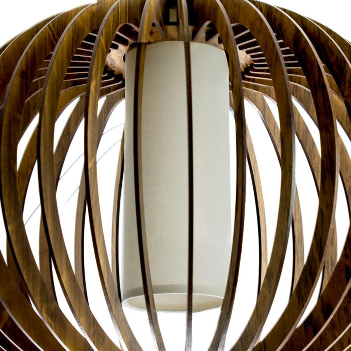 Stecche Di Legno Round Pendant Light in Detail.