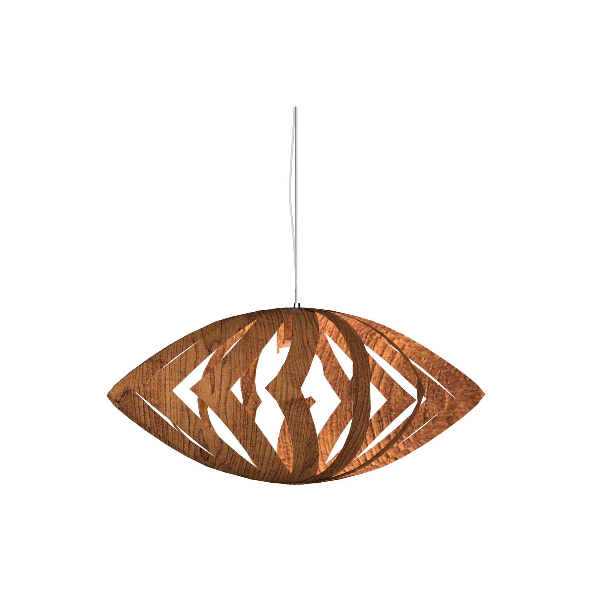 Versatile Pendant Light in Imbuia (Small).