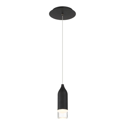 Action LED Mini Pendant Light in Black.