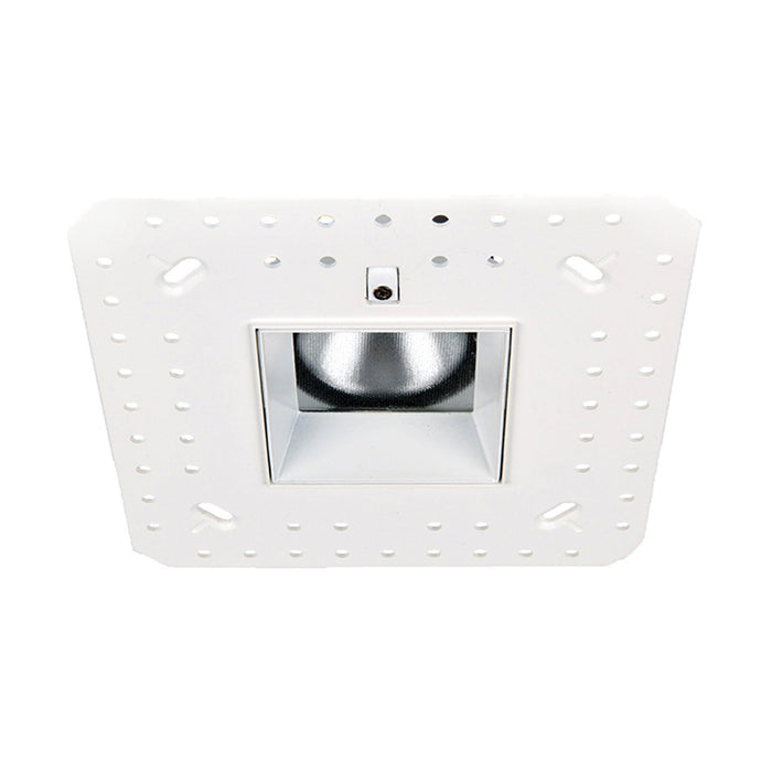Aether 2 Inch Downlight Trimless Square LED Recessed Trim in Brushed Nickel.
