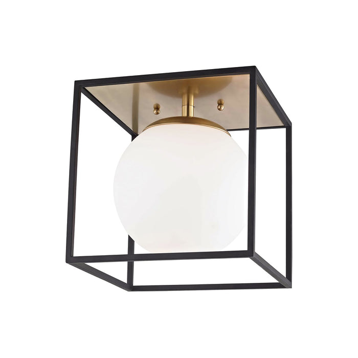 Aira Flush Mount Ceiling Light in Aged Brass (Large).