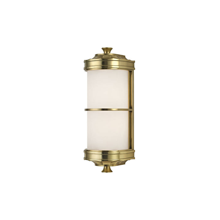 Albany Wall Light in Small/Aged Brass.