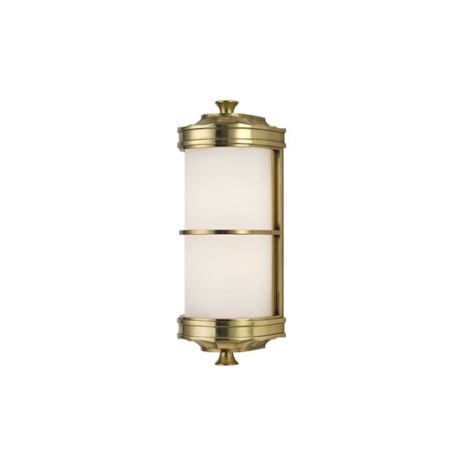 Albany Wall Light in Aged Brass.
