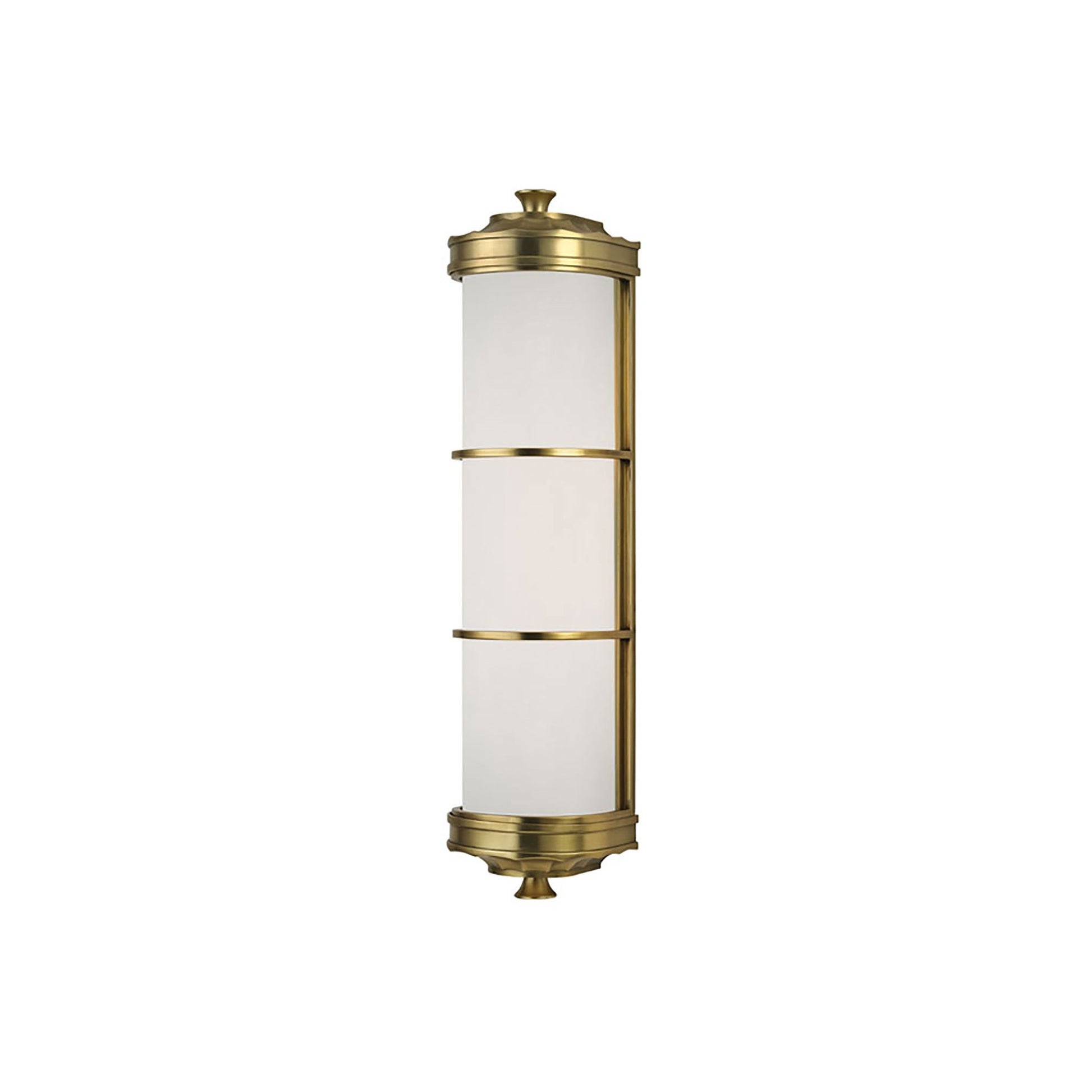 Albany Wall Light in Medium/Aged Brass.