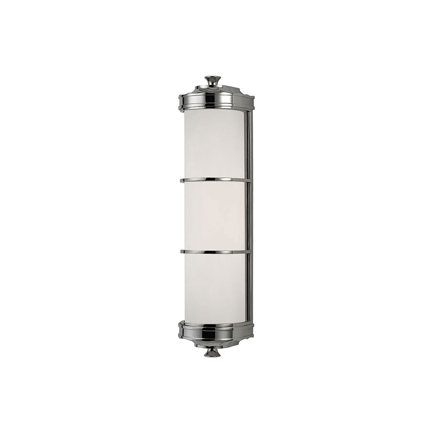 Albany Wall Light in Medium/Polished Nickel.