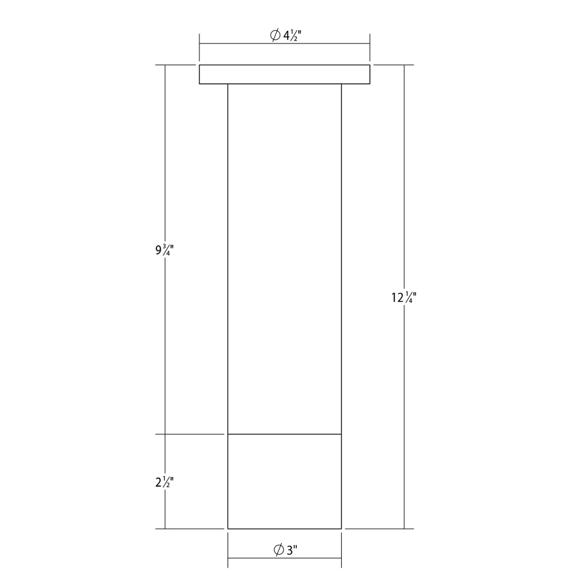 ALC™ LED Flush Mount Ceiling Light - line drawing.