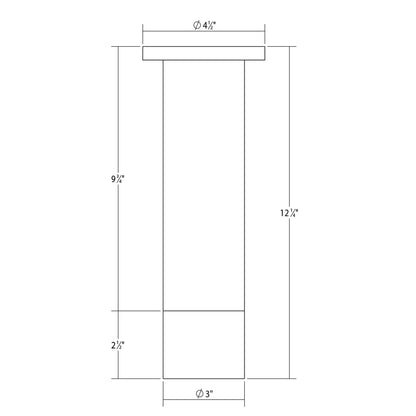 ALC™ LED Flush Mount Ceiling Light - line drawing.