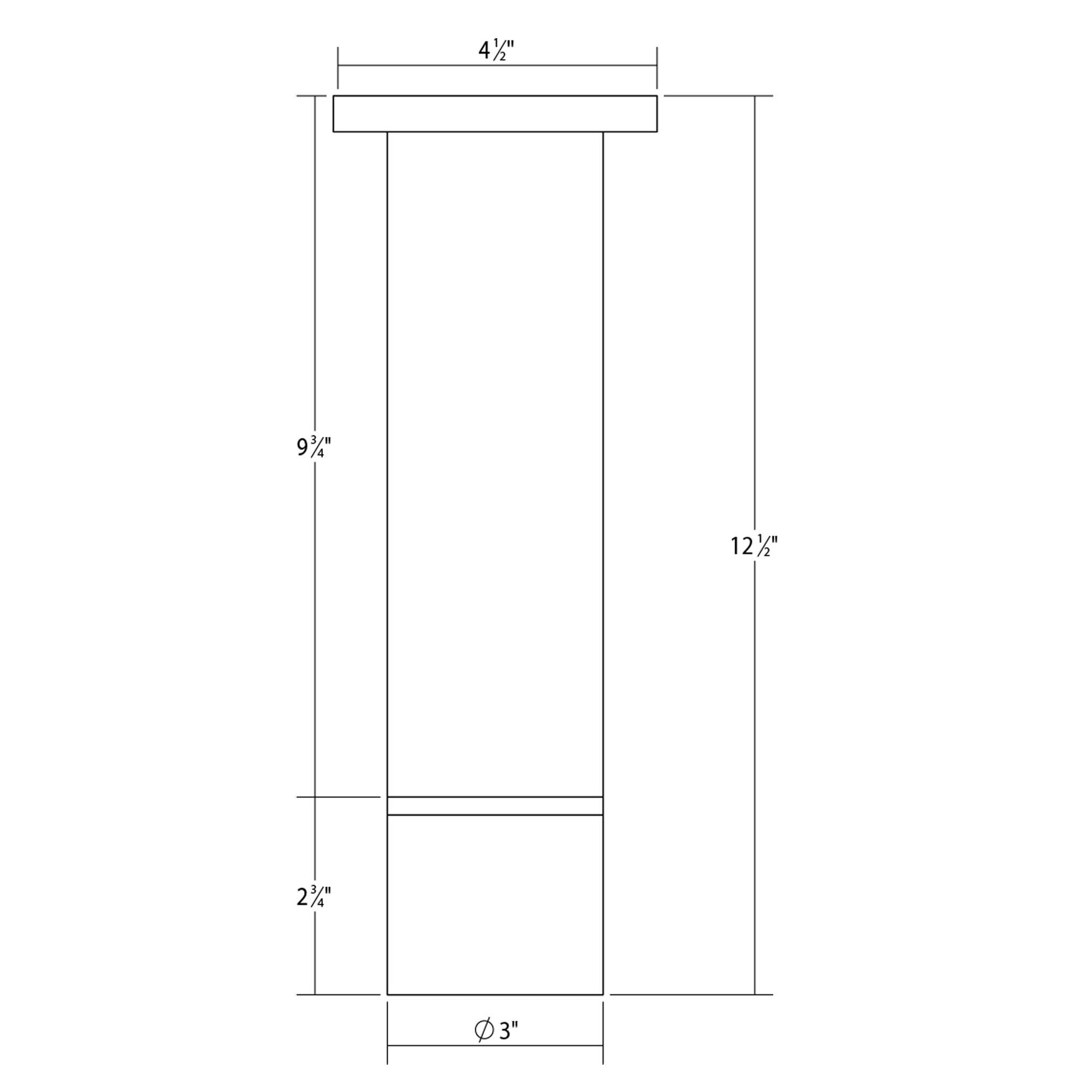 ALC™ LED Flush Mount Ceiling Light - line drawing.