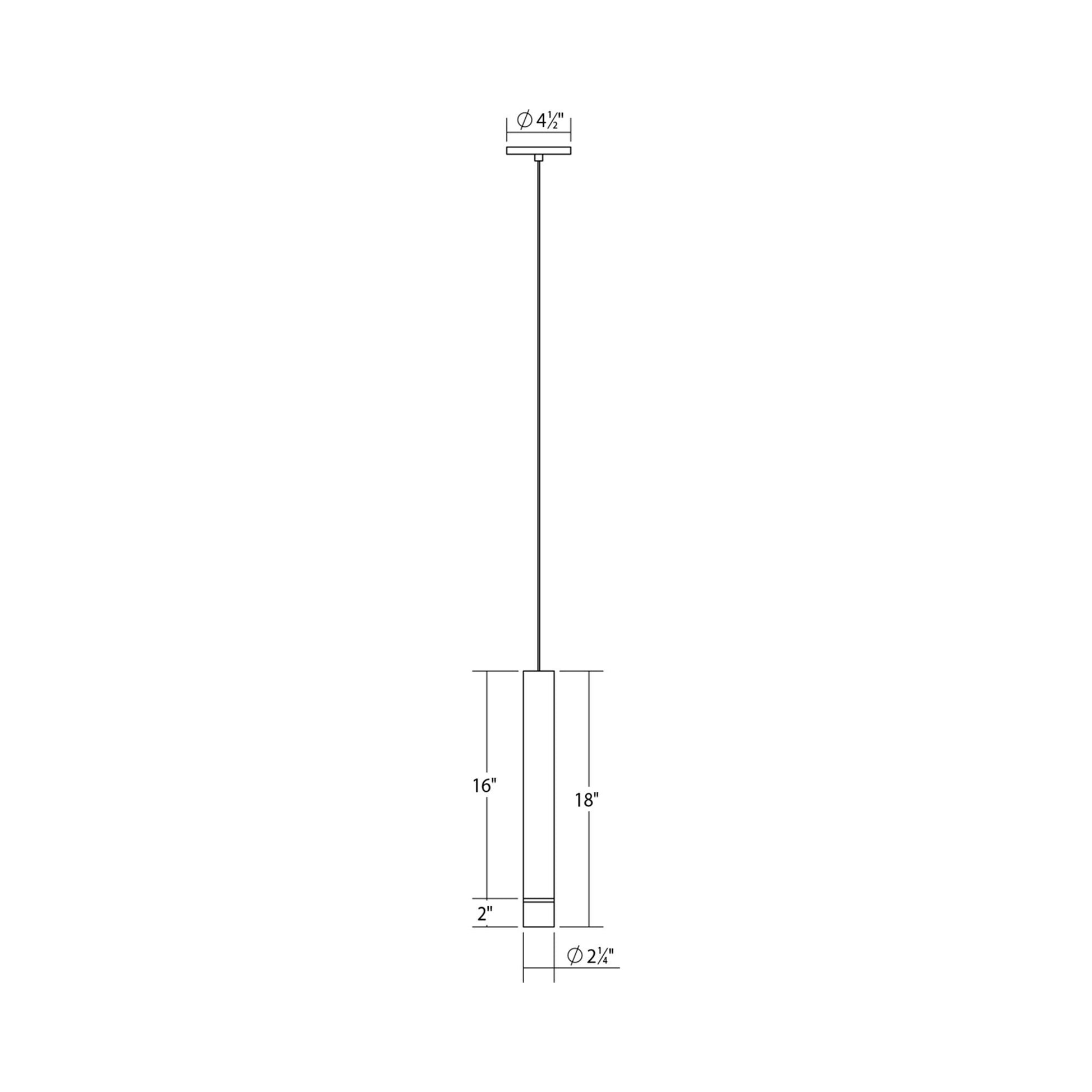 ALC™ LED Pendant Light - line drawing.