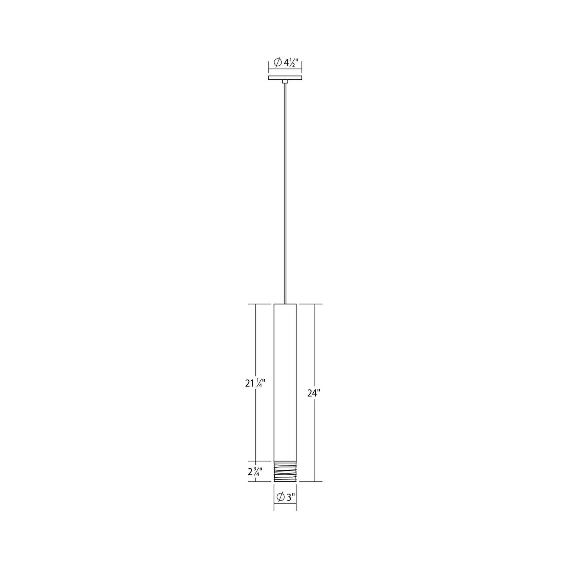 ALC™ LED Pendant Light - line drawing.