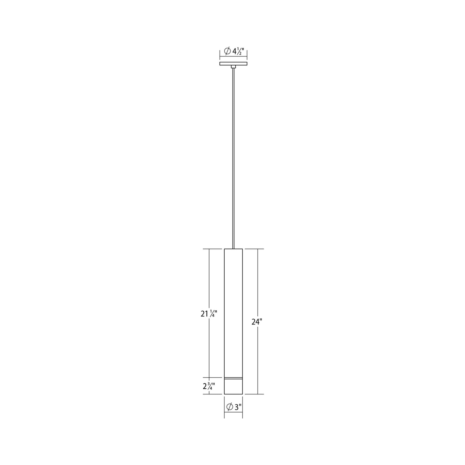 ALC™ LED Pendant Light - line drawing.