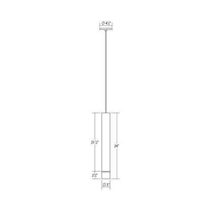 ALC™ LED Pendant Light - line drawing.