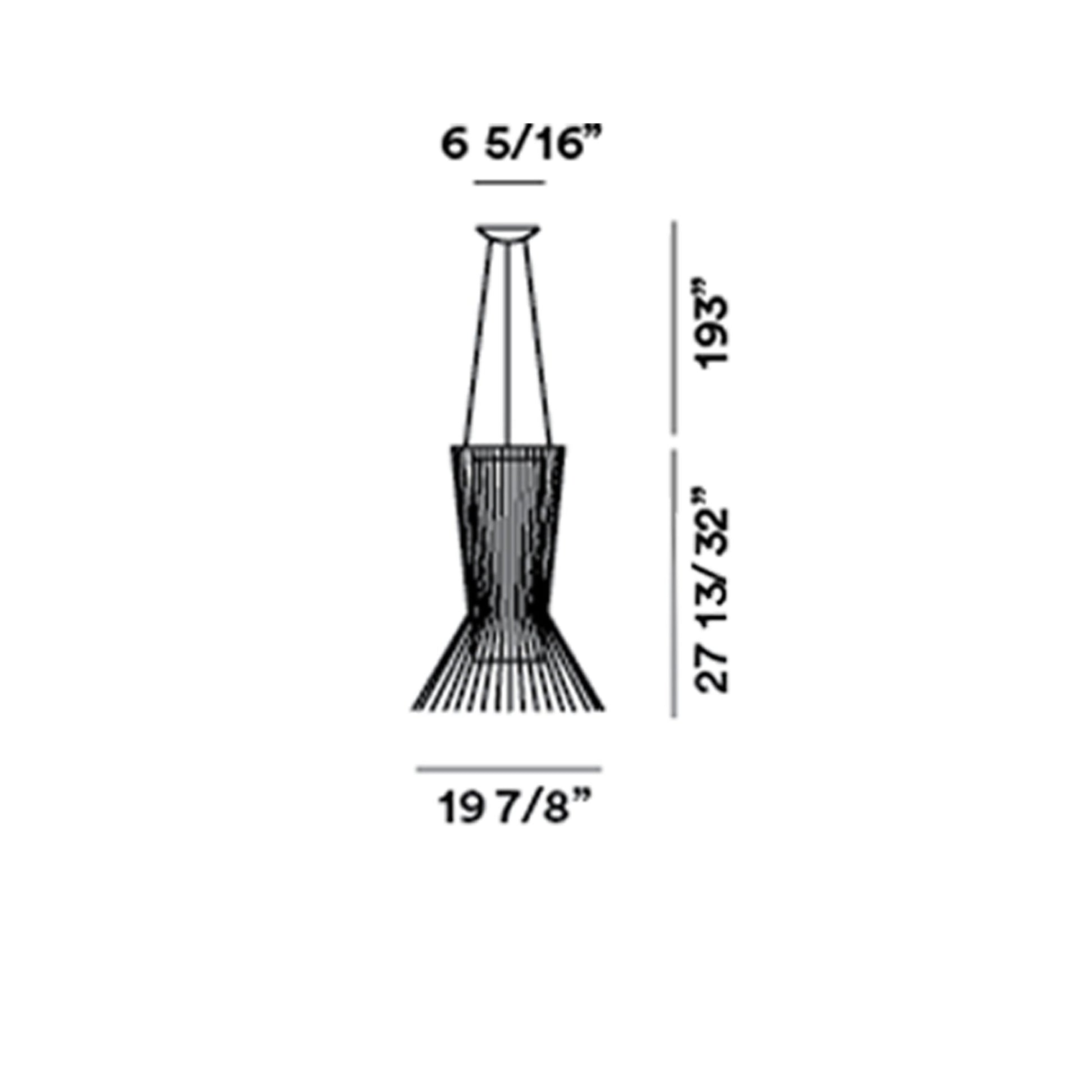 Allegretto Vivace Suspension Light - line drawing.