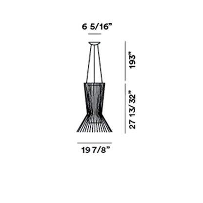 Allegretto Vivace Suspension Light - line drawing.