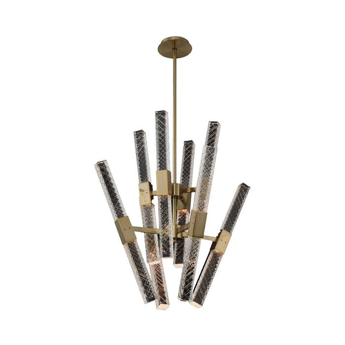 Apollo LED Convergent Chandelier in Brushed Champagne Gold.
